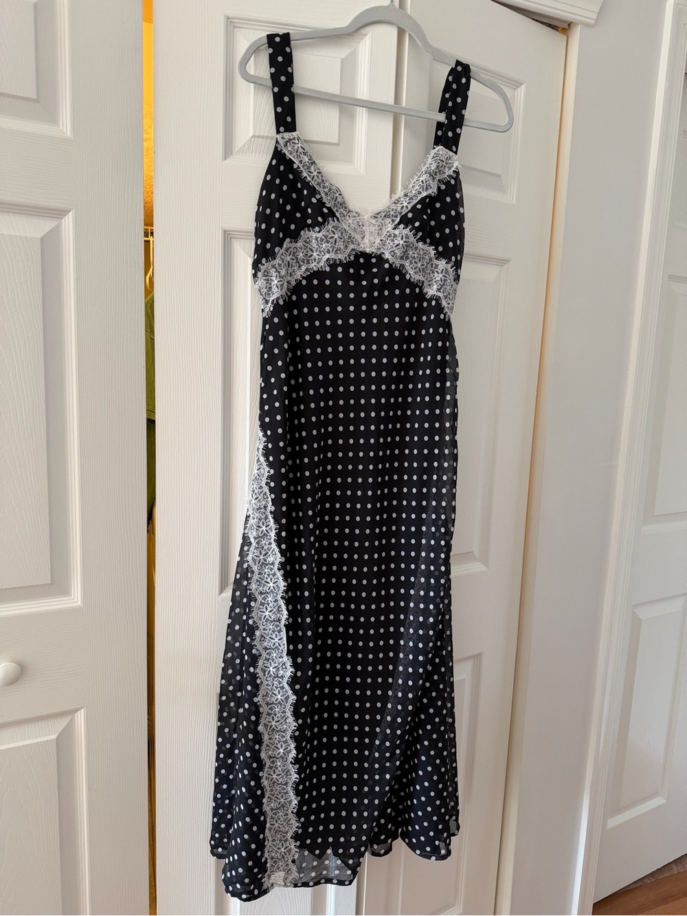 Lace Trim Midi Dress